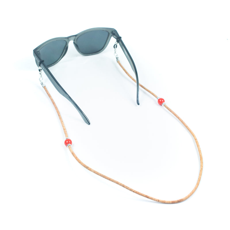 (5units)3MM round Natural Cork handmade Eyeglass Cord Holder Glasses Cord Lanyard FL-03-MIX-5