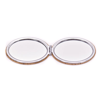 rinted Cork Round Compact Mirror L-033-MIX-9（9units）