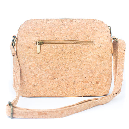 Tassel Zip Pocket Women's Natural Cork Crossbody Bag BAG-2291