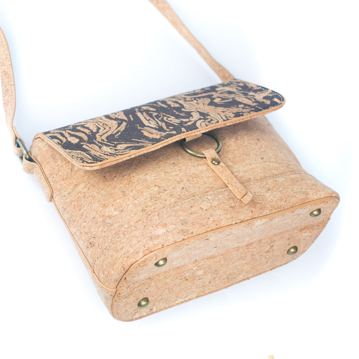 Cork and Coffee Bean Fusion Unisex Crossbody Bag BAG-2289