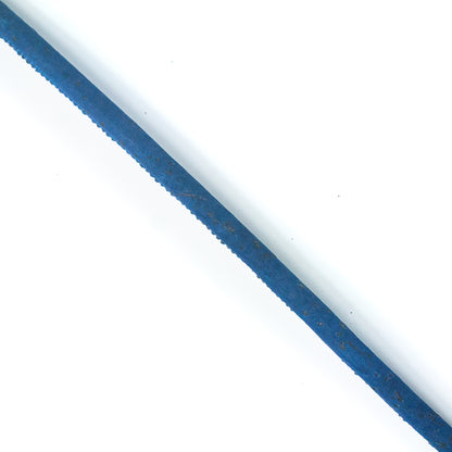 Navy blue Cork Cord, 5mm Round String for Jewelry Making COR-125(10 meters)