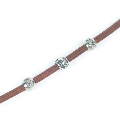 Brown Cork Cord, 5mm Round String for Jewelry Making COR-207(10 meters)