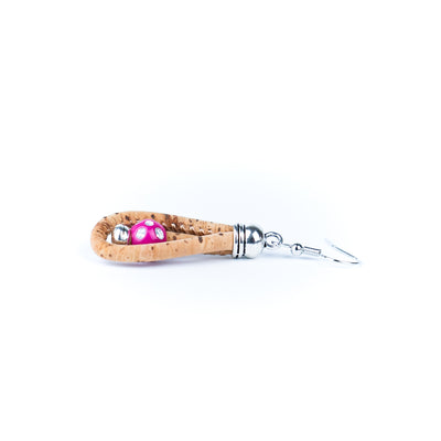 Color cork handmade earrings-ER-166-MIX-5
