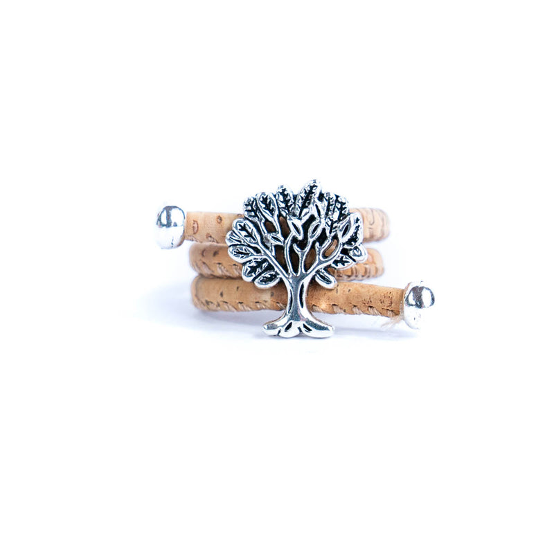 Tree  women Ring cork original, adjustable handmade R-009