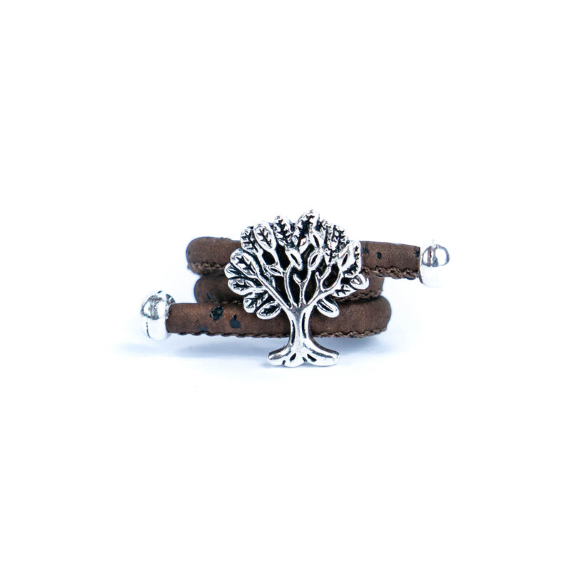 Tree  women Ring cork original, adjustable handmade R-009