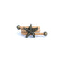 Handcrafted women's ring with natural cork cord and bronze starfish alloy hardware  RW-042