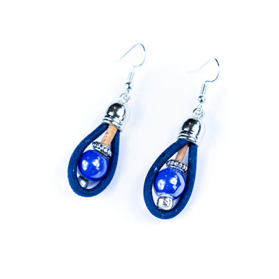 Color cork handmade earrings-ER-168-MIX-5
