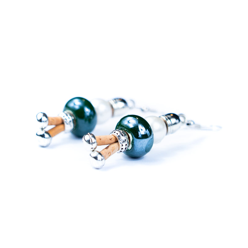 Color cork handmade earrings-ER-169-MIX-5