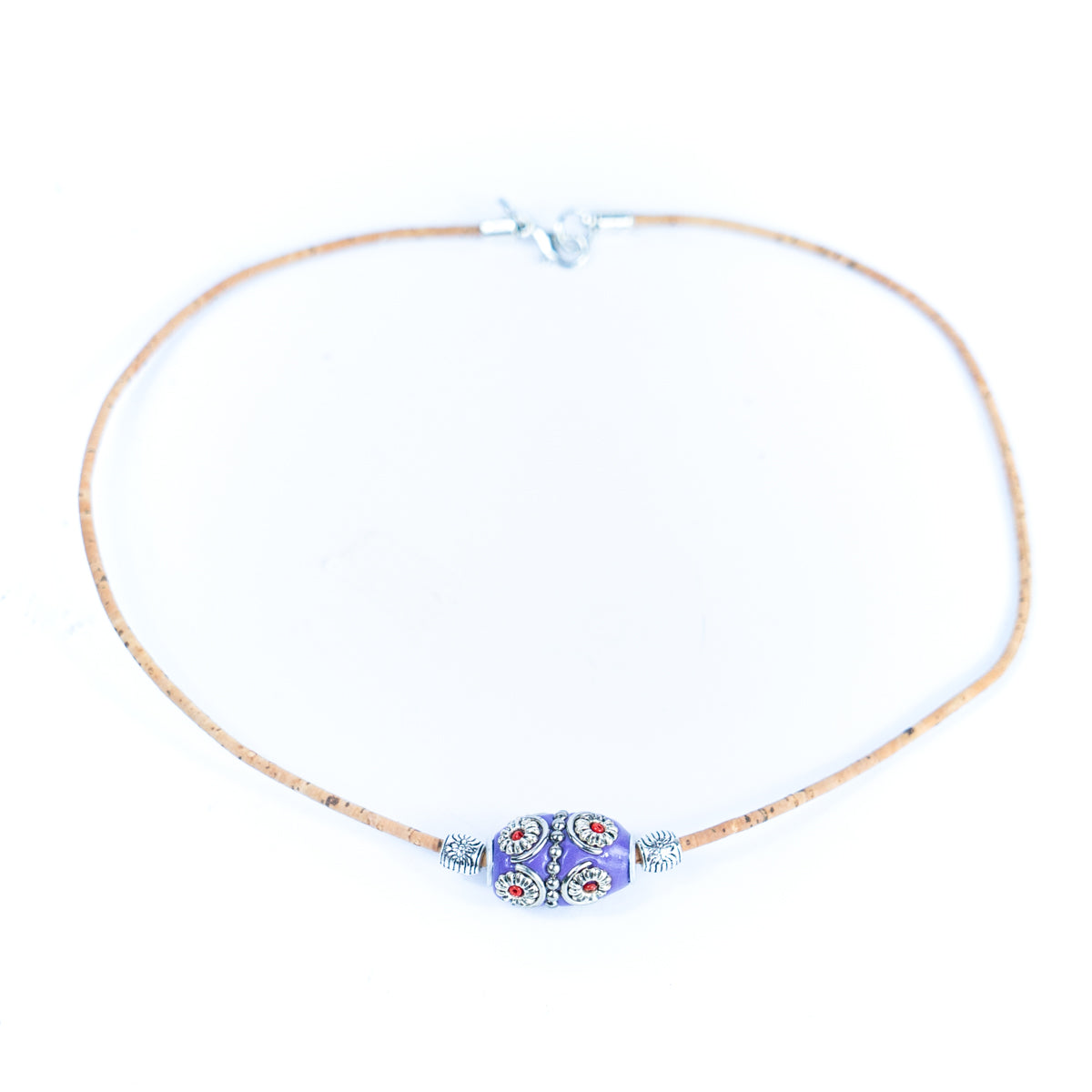 handmade women's cork necklace NE-1063-MIX-4