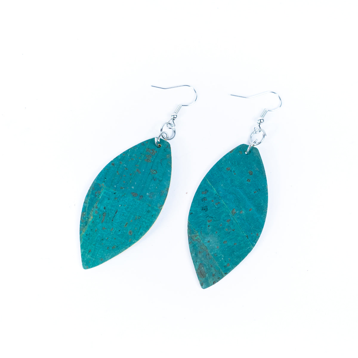 Natural cork fabric three colors handmade women's earrings -ER-194-MIX-3（big）