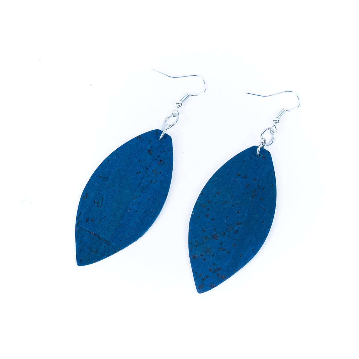 Natural cork fabric three colors handmade women's earrings -ER-194-MIX-3（big）