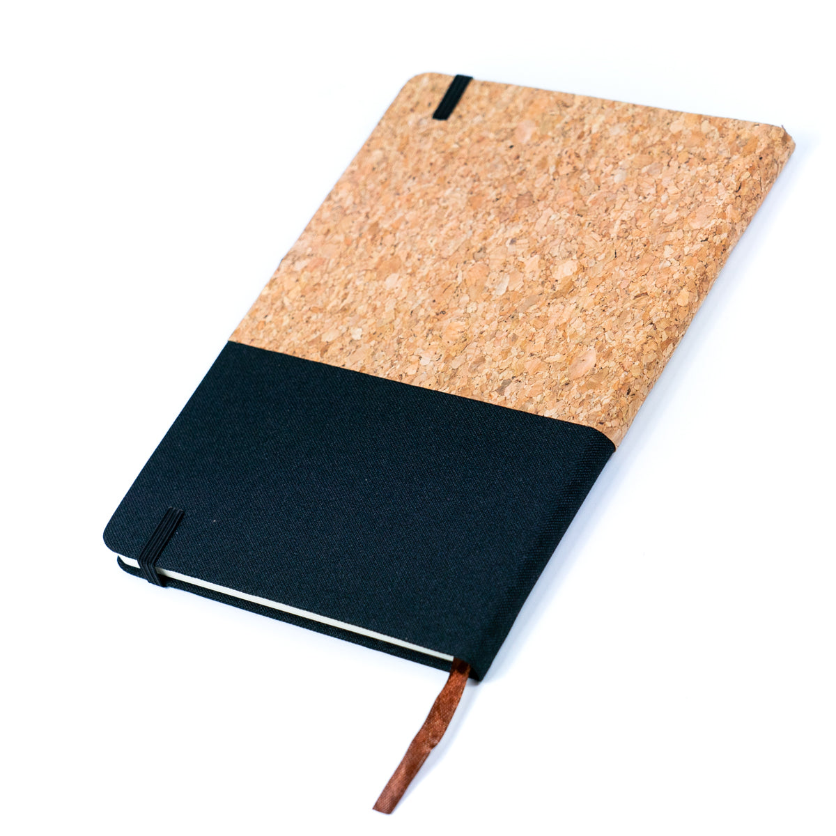 Canvas and Cork Fusion Notebook in Black, Gray, Blue, and Green L-1010