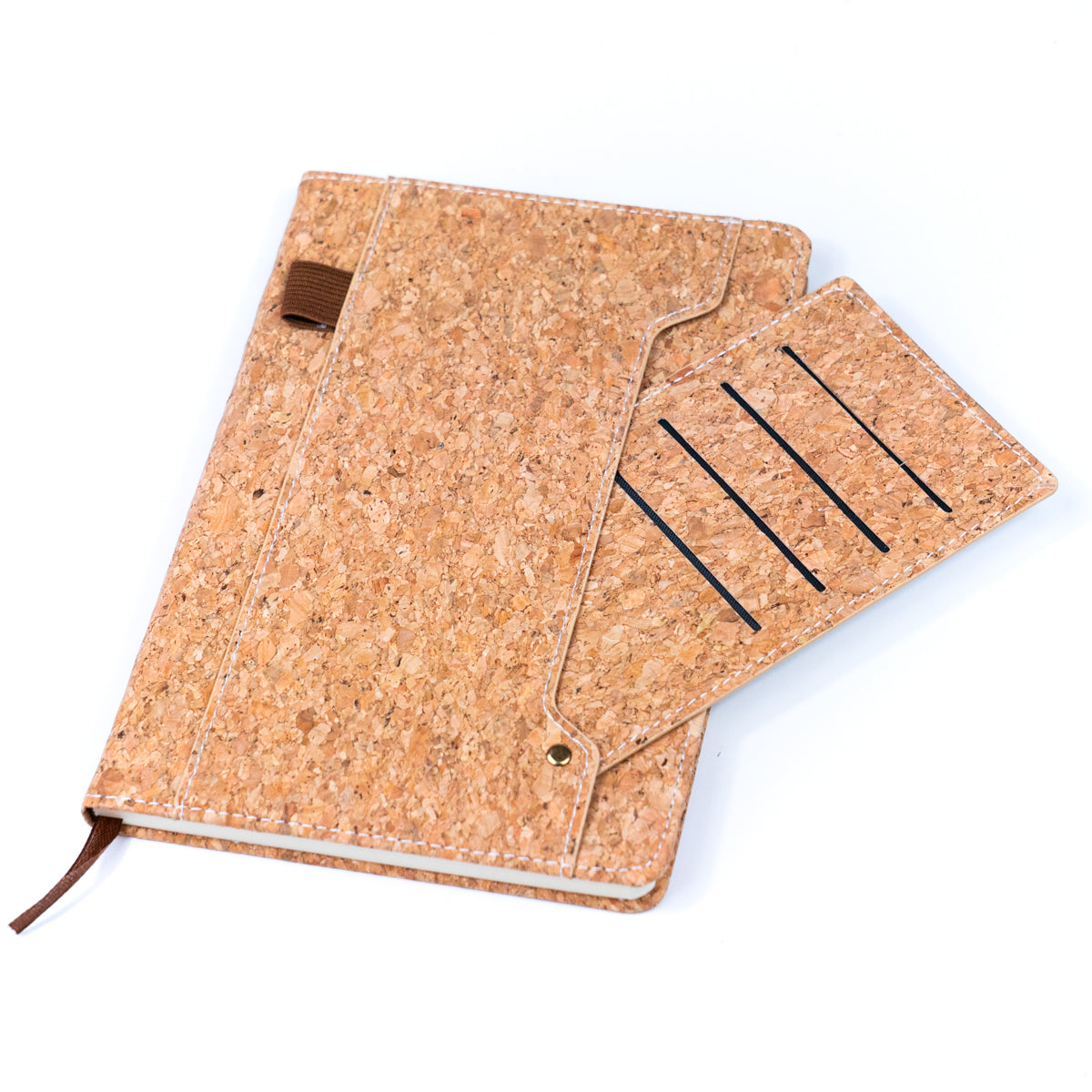 Cork Dairy Notebook with Card Holder and Pen Holder  L-1011