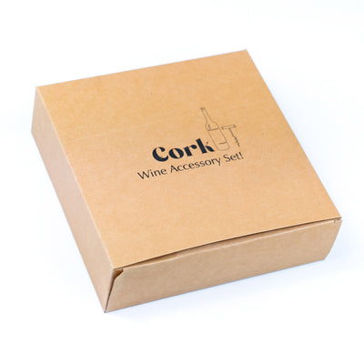 Cork box Wine Accessory Set - 4 Pieces L-1012