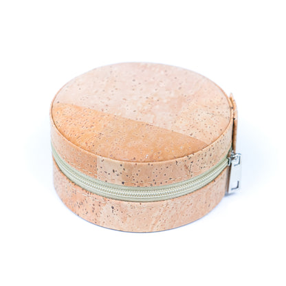 Natural Cork Jewelry Storage Round Box L-1013