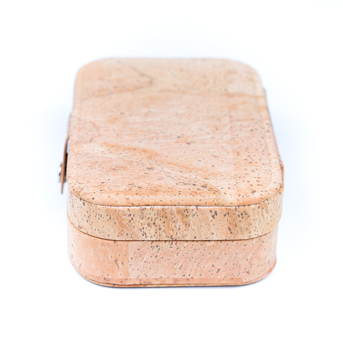 Natural/Golden/Patterned Cork Jewelry Storage Rectangular Box L-1014