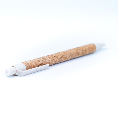 10units-Cork Ballpoint Pens - Eco-Friendly Set of Five with Biodegradable Plastic L-1009