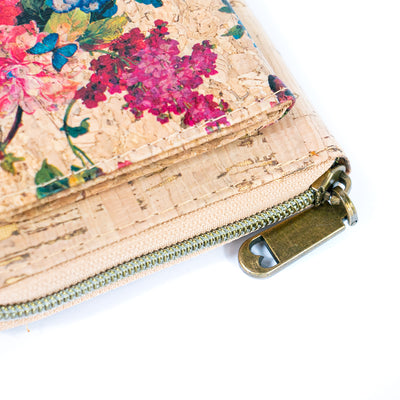 Flash Sale-Floral Cork Large Women's Wallet and Clutch BAGD-544-MIX-6