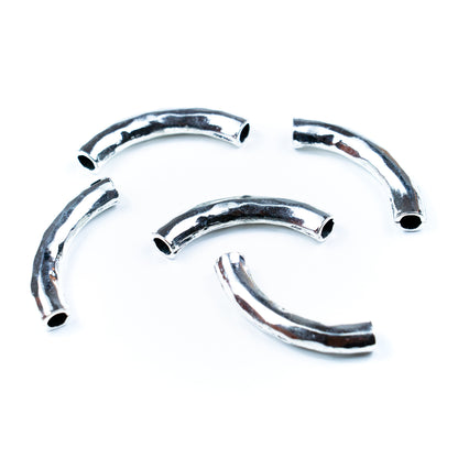 5PCS For about 5mm leather antique silver  tube forJewelry supply Findings Components-D-5-5-260