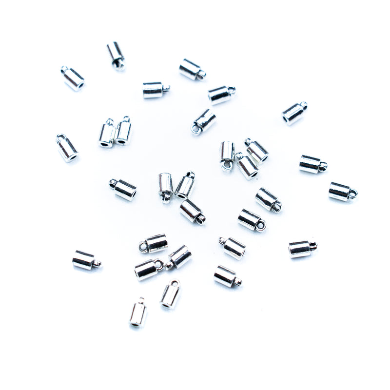 30Pcs for about 2MM round leather ends clasp, antique silver, jewelry supplies jewelry finding D-6-280