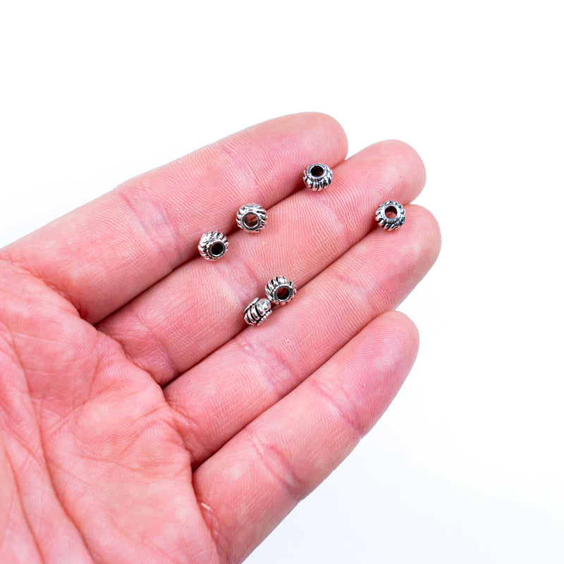30pcs about 2mm round leather Antique Silver  beads  jewelry supplies jewelry finding D-5-3-184