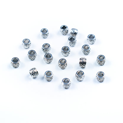 20pcs about 2mm round leather Antique Silver  beads  jewelry supplies jewelry finding D-5-3-185