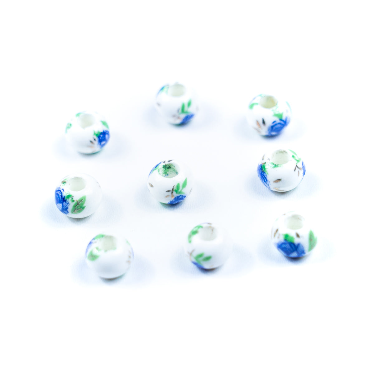 10pcs about 3mm round leather printed ceramic beads  jewelry supplies jewelry finding D-5-3-186