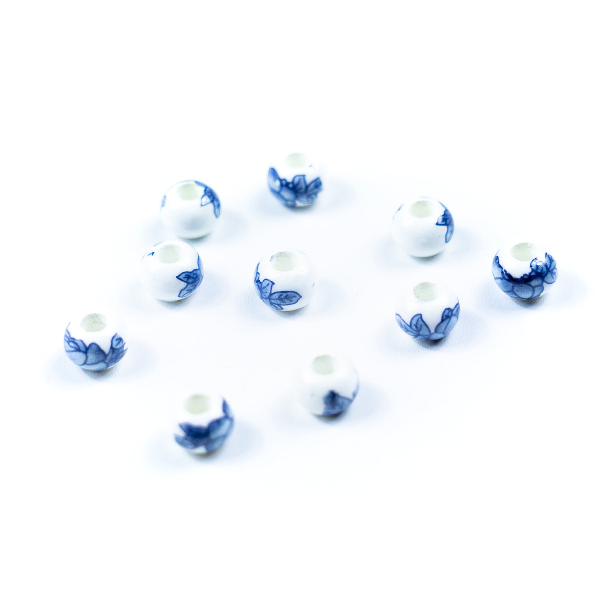 10pcs about 3mm round leather printed ceramic beads  jewelry supplies jewelry finding D-5-3-188