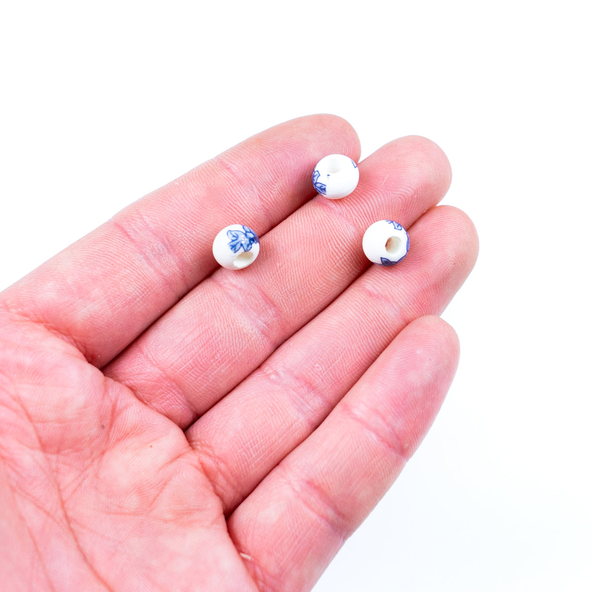 10pcs about 3mm round leather printed ceramic beads  jewelry supplies jewelry finding D-5-3-188