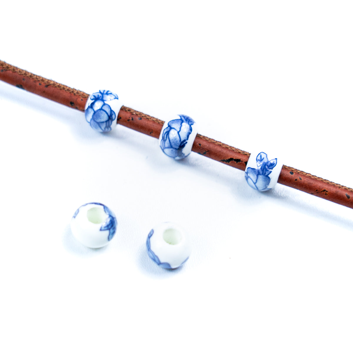 10pcs about 3mm round leather printed ceramic beads  jewelry supplies jewelry finding D-5-3-188