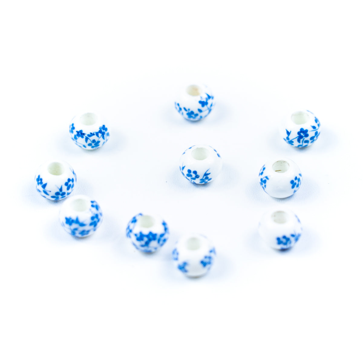 10pcs about 3mm round leather printed ceramic beads  jewelry supplies jewelry finding D-5-3-190