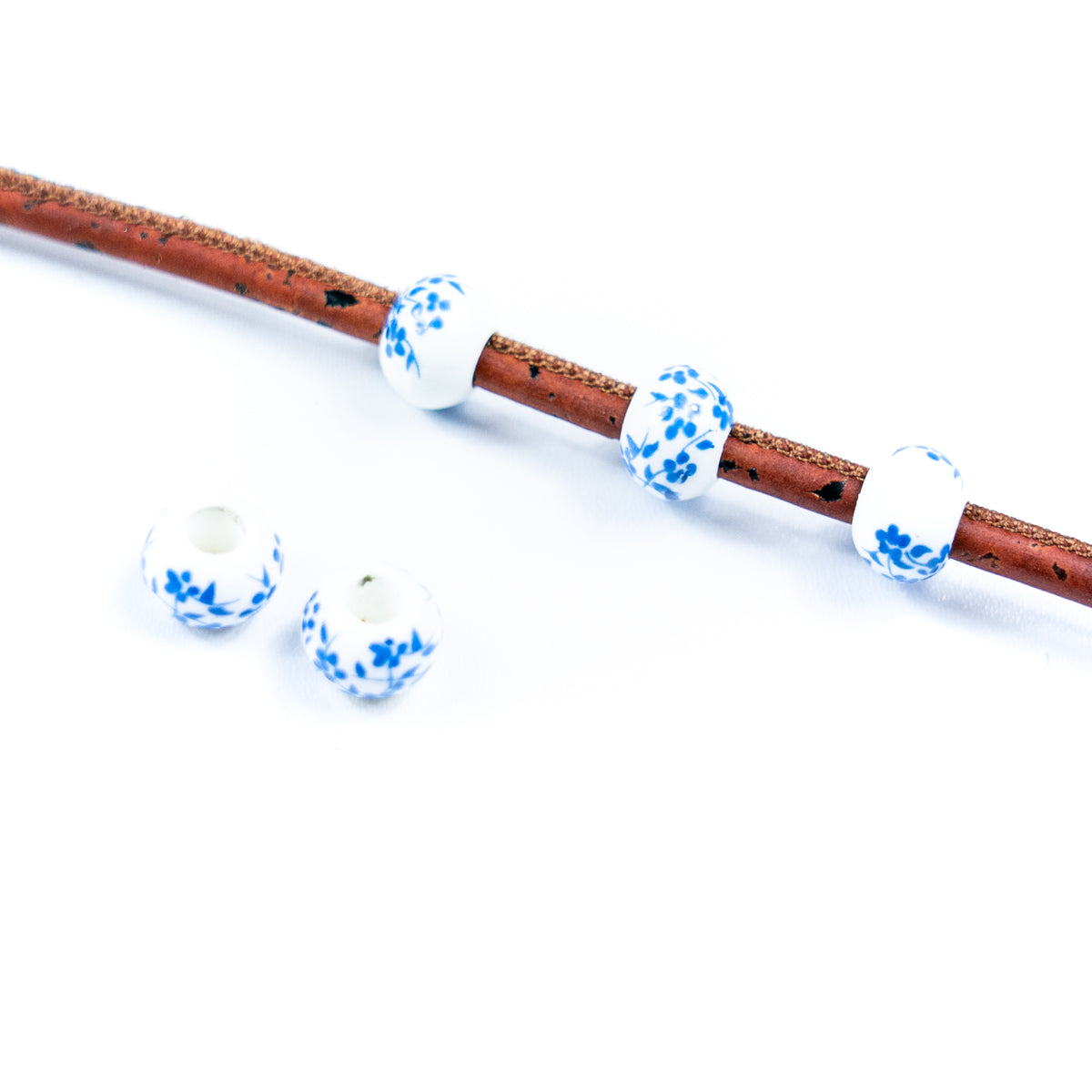 10pcs about 3mm round leather printed ceramic beads  jewelry supplies jewelry finding D-5-3-190