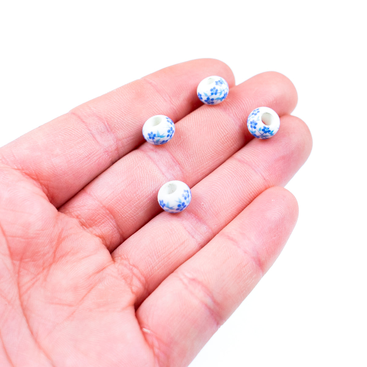 10pcs about 3mm round leather printed ceramic beads  jewelry supplies jewelry finding D-5-3-192