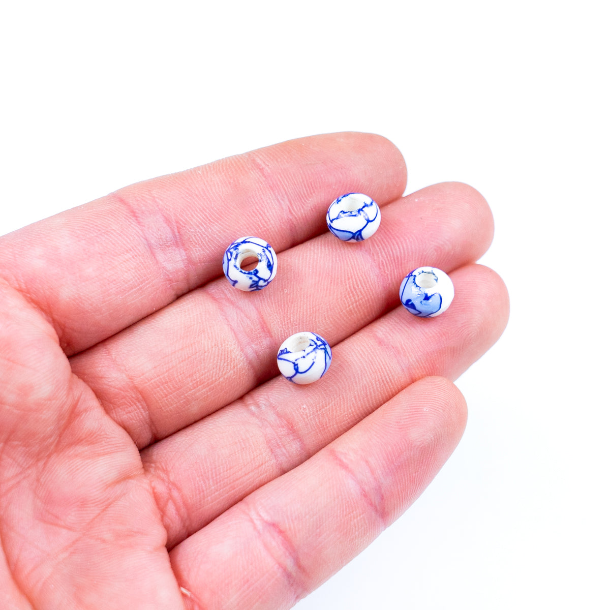 10pcs about 3mm round leather printed ceramic beads  jewelry supplies jewelry finding D-5-3-195