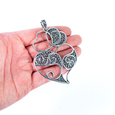 5 units Pendant antique silver Portugal viana heart Pendants Jewelry Findings D-3-42