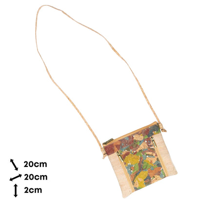 Cork Crossbody Bag with Dual Front Zippers BAGP-319