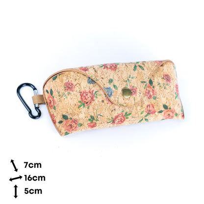 Cork Glasses Cases with Carabiner Clip L-1162-10（10units）