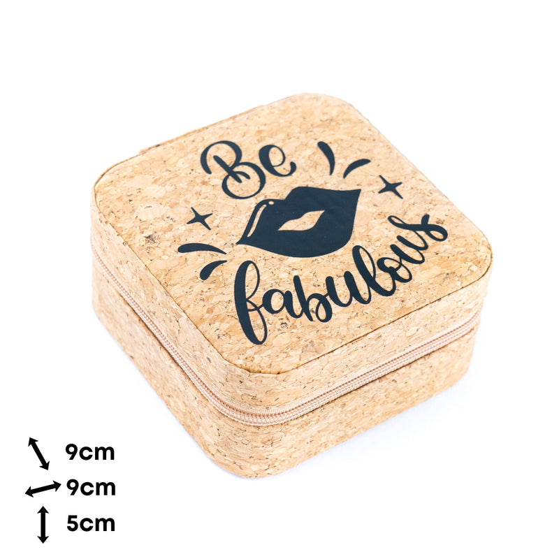Natural Cork Jewelry Storage Box L-1158