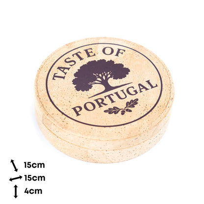 Cork Wine Accessory Gift Set – 4-Piece in Natural Cork Box L-1156