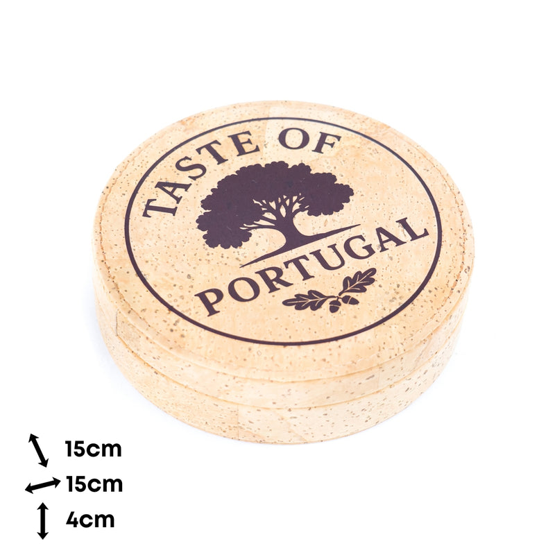 Cork Wine Accessory Gift Set – 4-Piece in Natural Cork Box L-1156