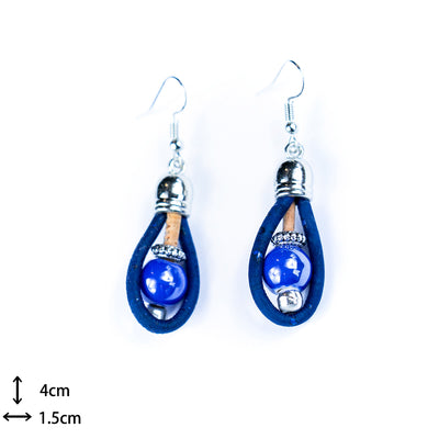 Color cork handmade earrings-ER-168-MIX-5