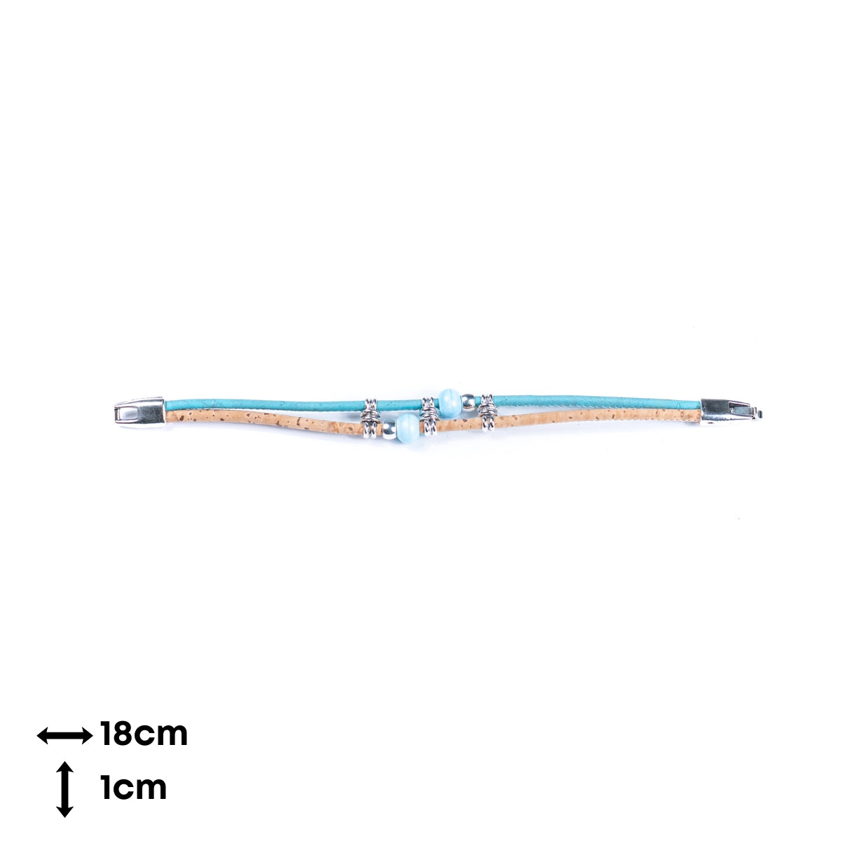 Colorful cork thread and ceramic beads handmade women's bracelet BR-425-MIX-5