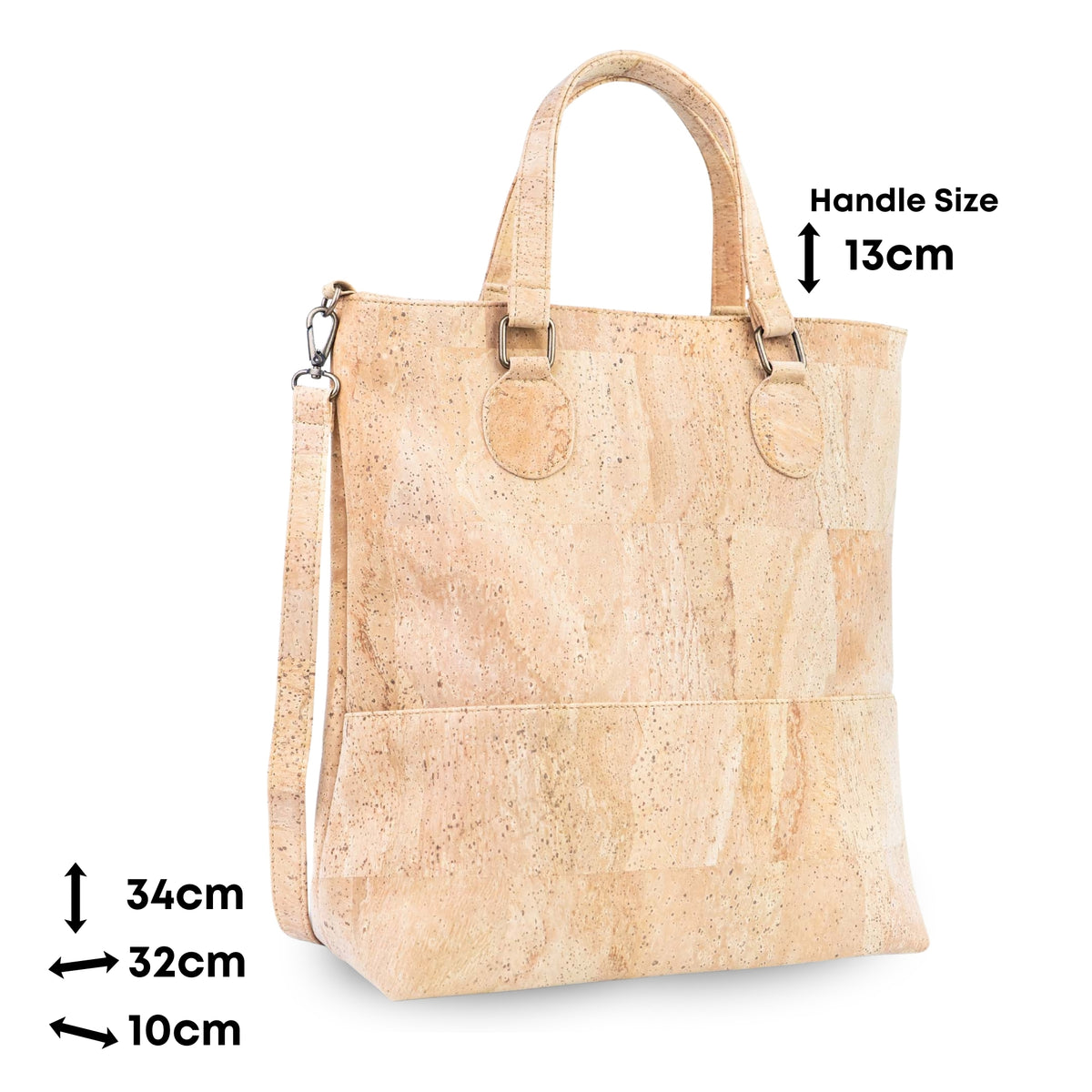 Natural Cork Tote Bag with Detachable Strap BAGP-401