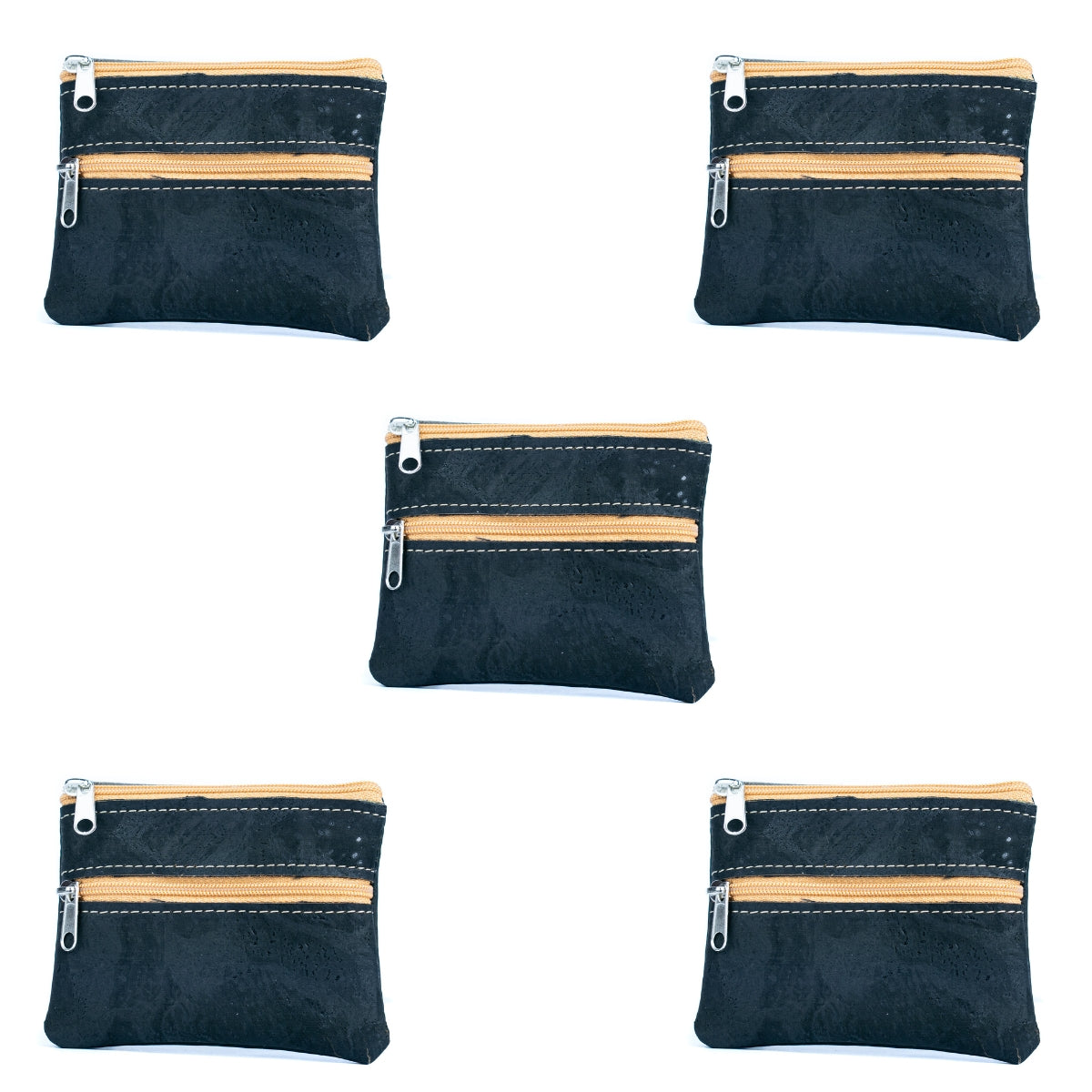 Eco-Friendly Cork Coin Purse with Dual Zippers BAGP-332(5units)