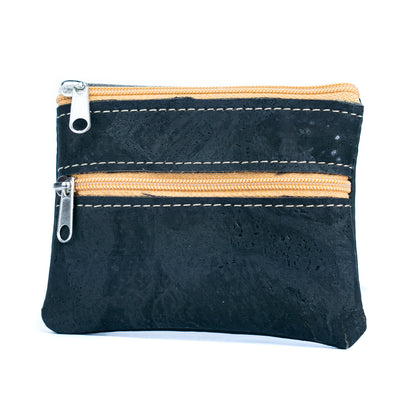 Eco-Friendly Cork Coin Purse with Dual Zippers BAGP-332(5units)