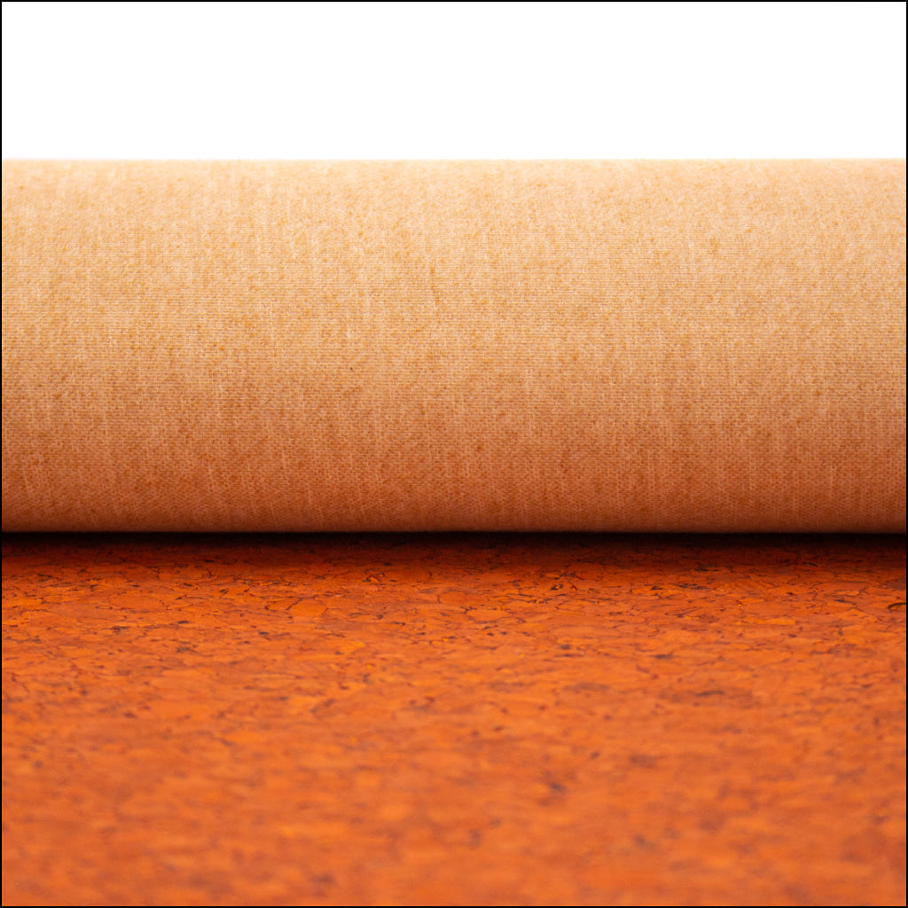 Agglomerate Orange Portuguese Cork Fabric Cof-359