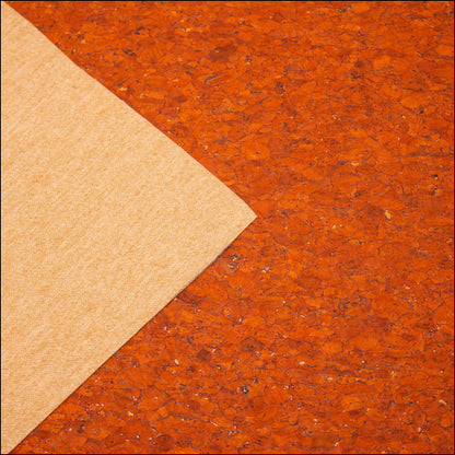 Agglomerate Orange Portuguese Cork Fabric Cof-359