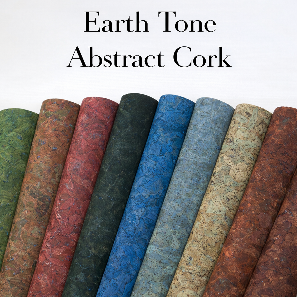 Earth Tone Abstract Cork - Sample