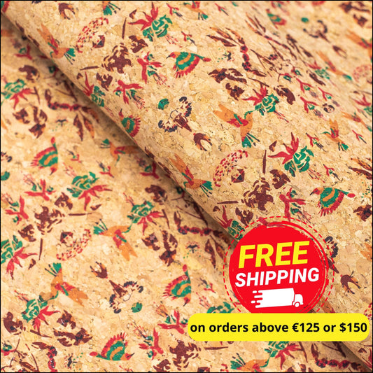 Birds Of Paradise Cork Fabric- Cof-365-New Cork Fabric