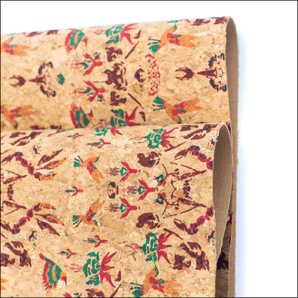 Birds Of Paradise Cork Fabric- Cof-365-New Cork Fabric